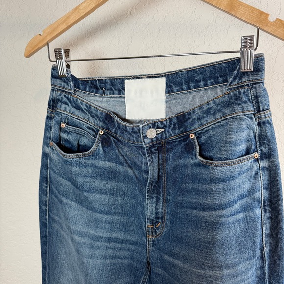 MOTHER The Dazzler Shift Crop Jeans Mid Wash Sin And Suffer Size 29 - Picture 3 of 13